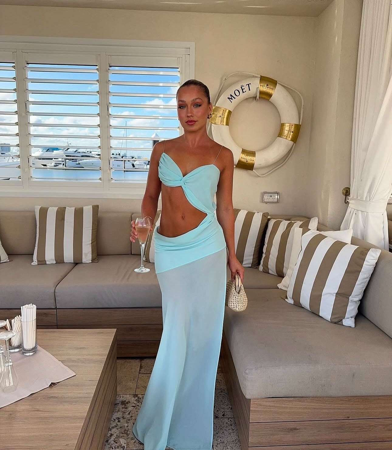 Dahlia Dress - baby blue