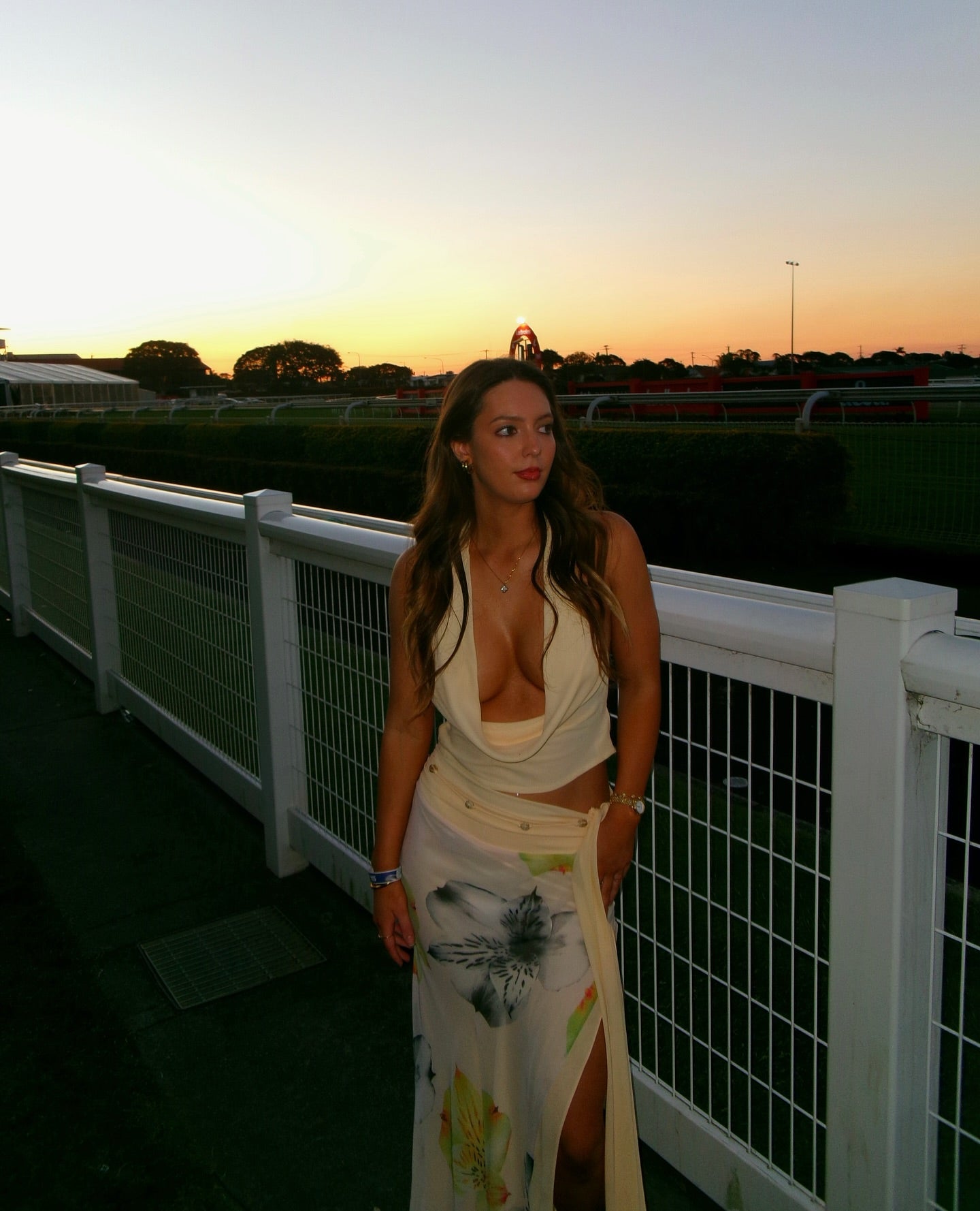Belle Orchid Romance maxi set