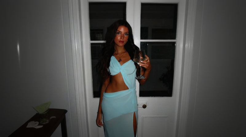 Dahlia Dress - baby blue