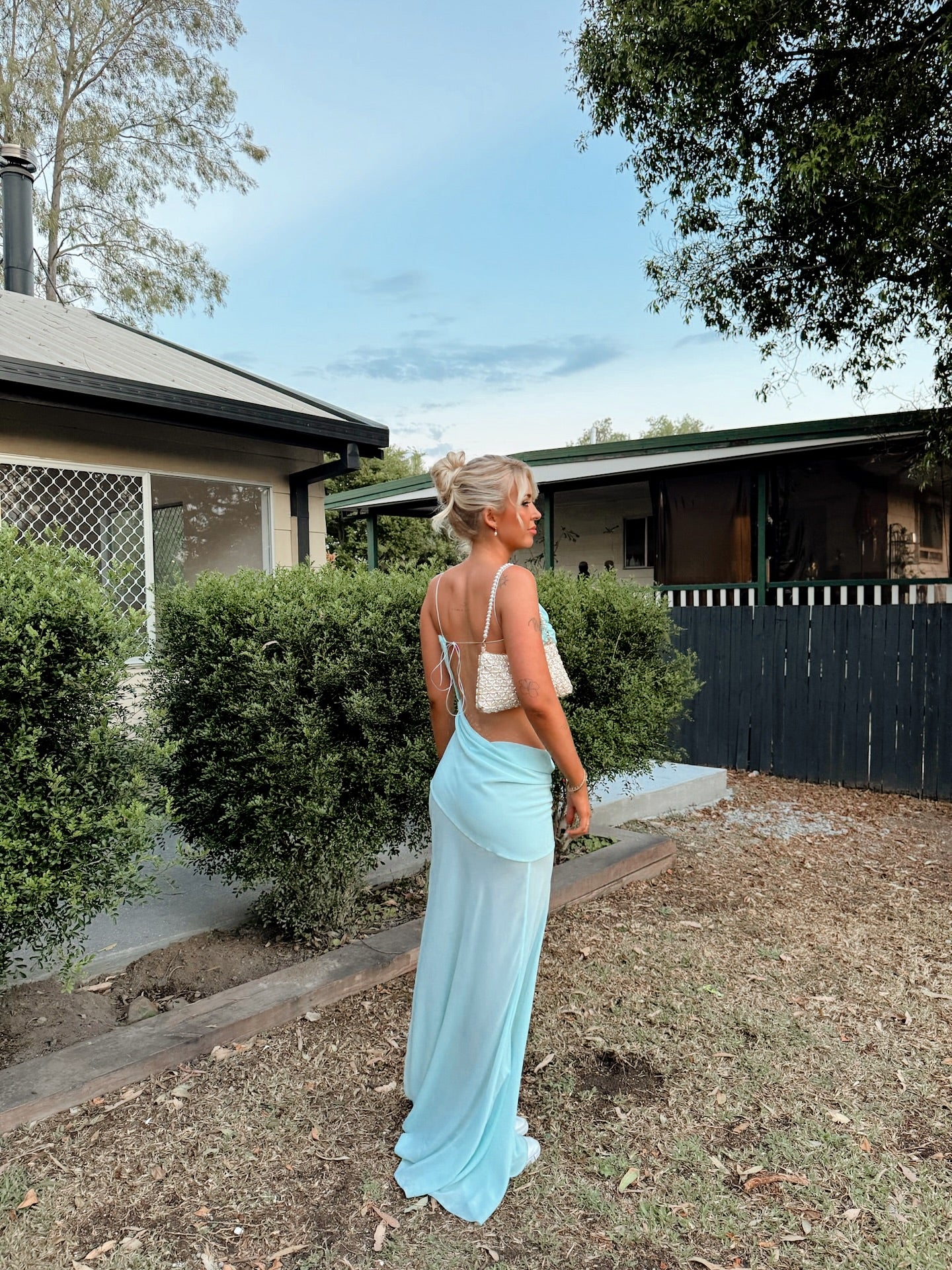 Dahlia Dress - baby blue