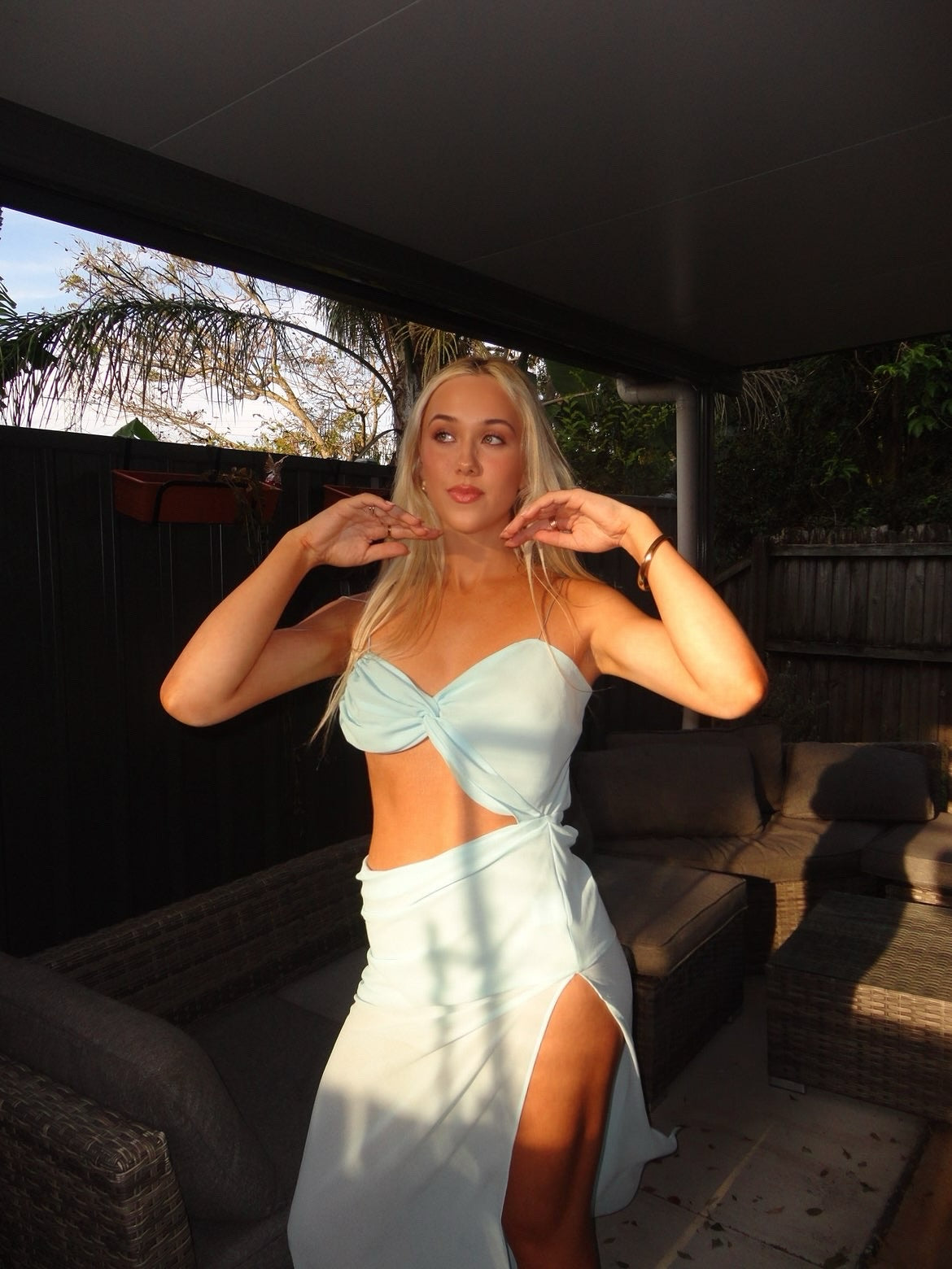 Dahlia Dress - baby blue